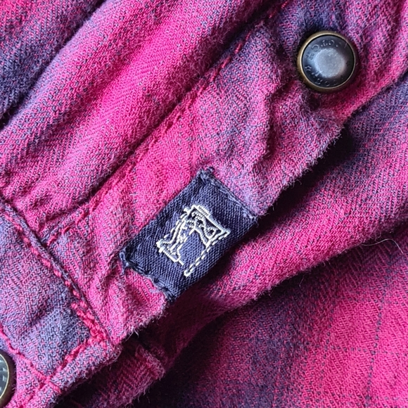 SCOTCH & SODA Mens Small Luxury Quality Pink Check Long Sleeve Plaid Shirt - Picture 7 of 16